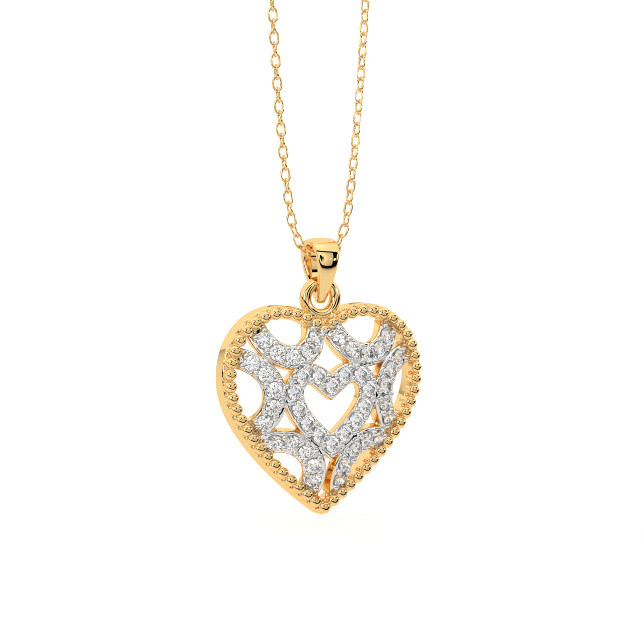 Shape Of Love Diamond Pendant